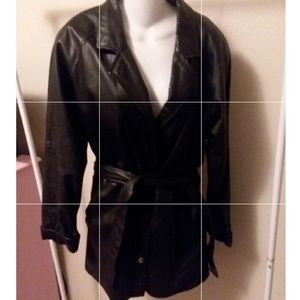 Wilsons Black Leather Coat